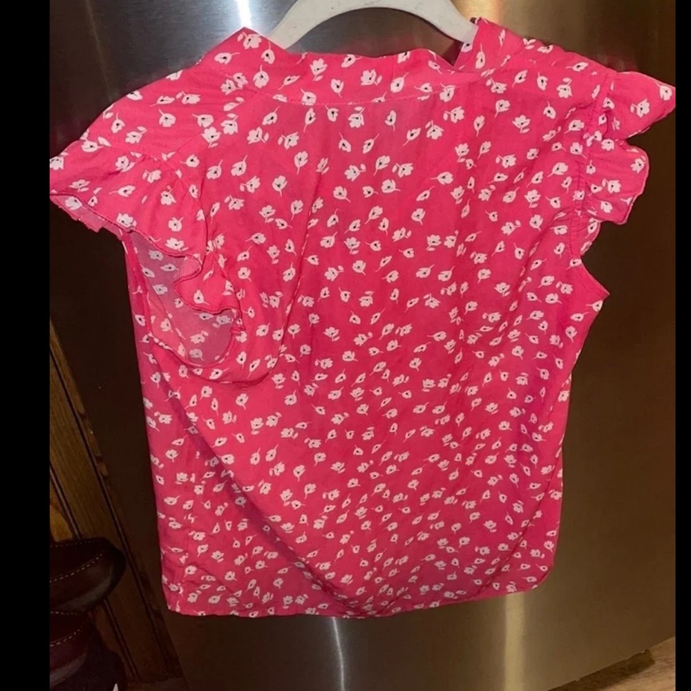 Pink Floral Women's Blouse - Picture 8 of 12